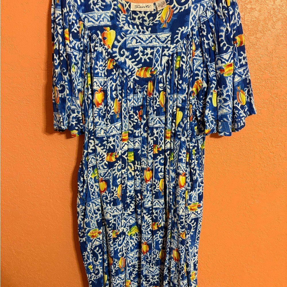 SHAN Blue Floral Maxi Dress